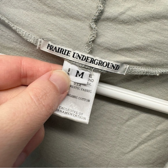 Prairie Underground Falconet Cowl Neck Cotton Knit Dress Size Medium Light Gray - Picture 5 of 9